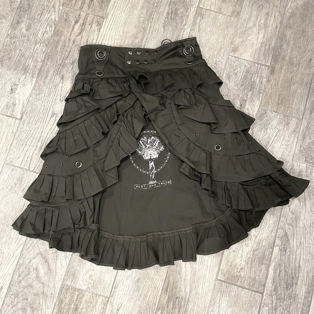 🎃 Skingraft by Jonny Cota Ruffle High-Low Tier Skirt 🎪